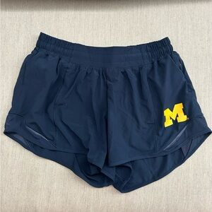Michigan Lululemon shorts